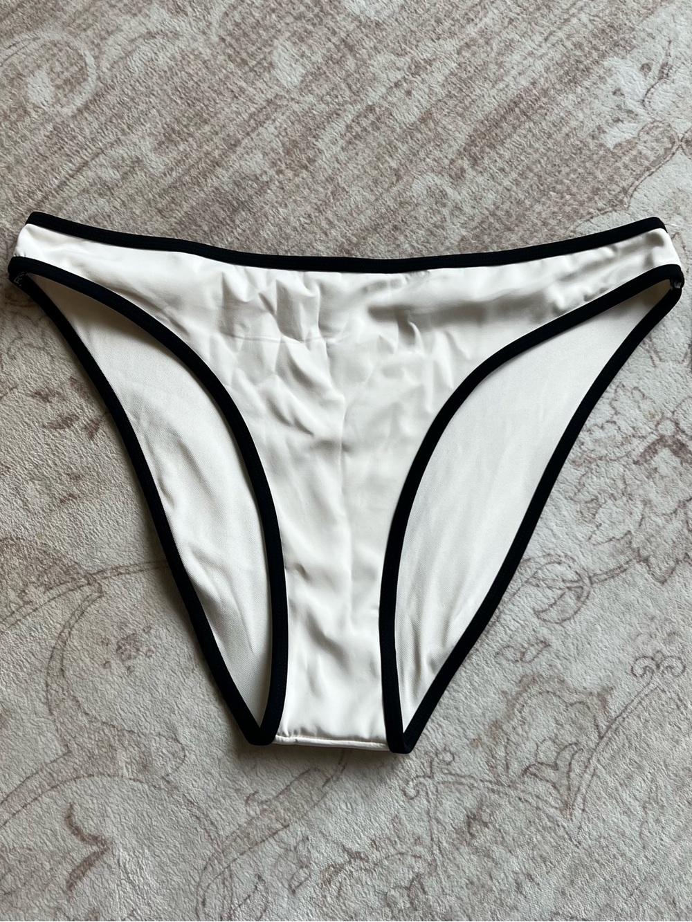 Good American | Compression Better Bikini Bottom | White & Black | Women’s XL